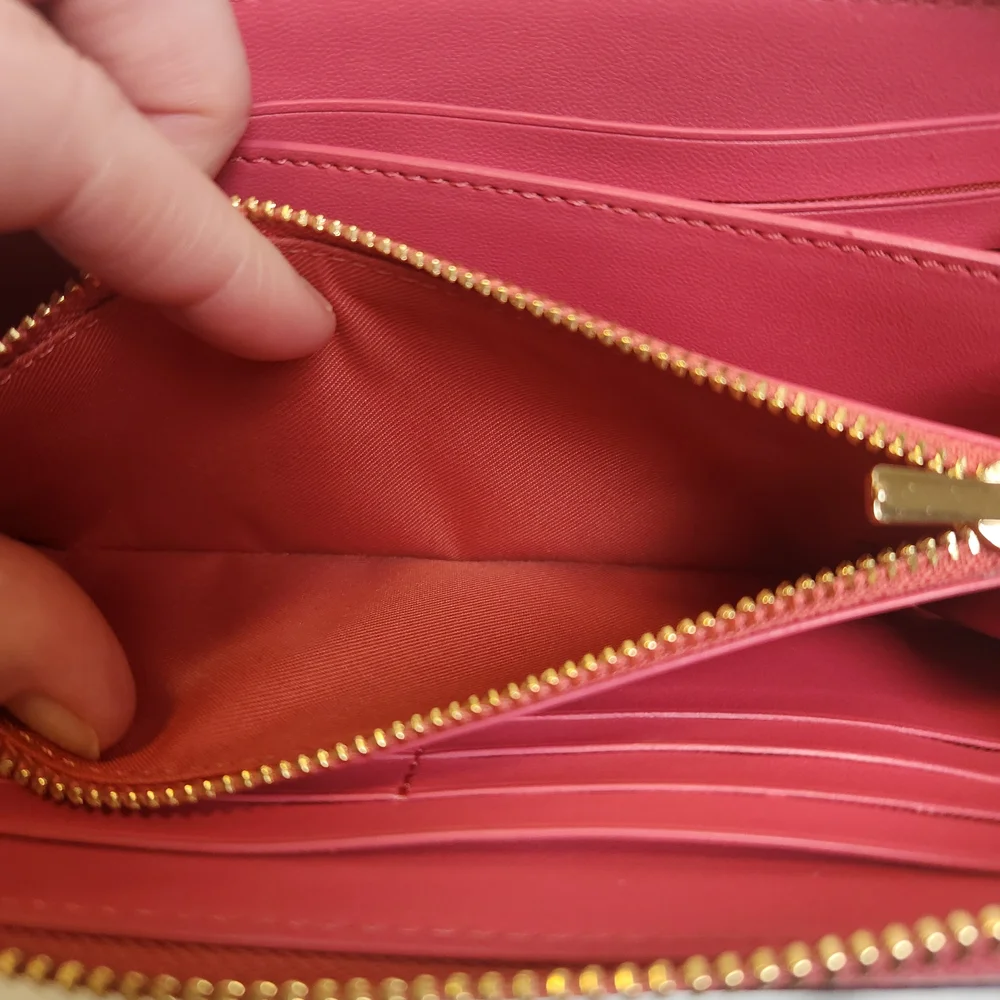 Coach Long Zip Around Leather Wallet Or Wristlet With Horse And Carriage - Picture 12 of 13